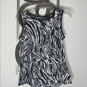 Zebra print peplum top